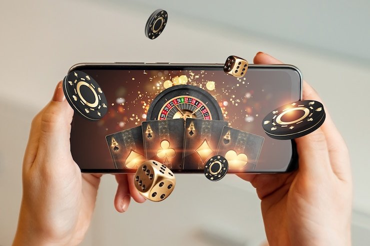 Simbol keamanan siber dan tanggung jawab game moderat pada platform digital